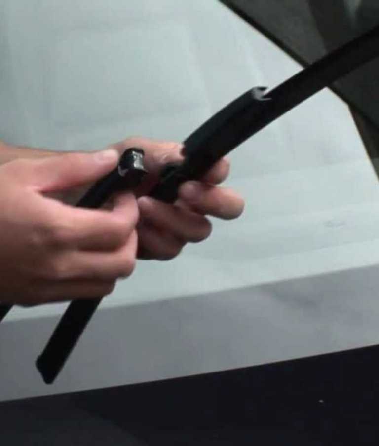 Wiper blade being fitted
